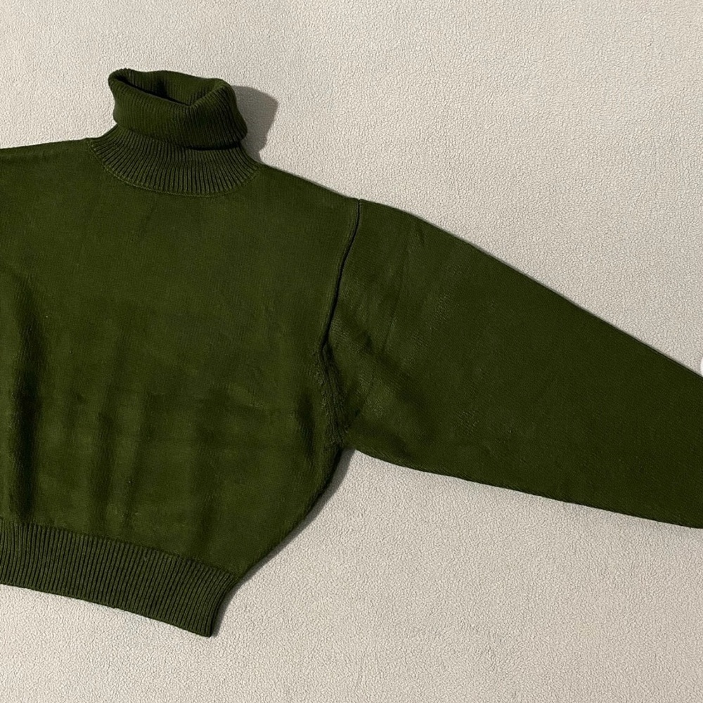 Zara Olive Green Turtleneck Sweater